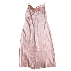 NWT Petal and Pup Satin Slip Dress Womens 10 Midi Cowl Neck Coquette‎ Barbiecore